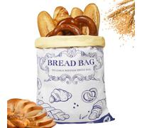 Stnopw Reusable Beeswax Bread Bags with Zipper - Large Capacity Cotton Storage for Homemade, Sourdough & Fresh Bread | FDA Food-Grade Eco-Friendly Storage Solutions (blue 1pcs)