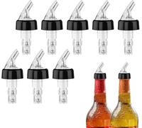 STNRST-IN 8PCS Automatic Measured Liquor Bottle Pourers, Plastic Freeflow Spirit Speed Aerator Pourer Set, Liqour Dispenser Spout for Cocktail Drinks Coffee Vinegar Syrup Olive Oils(30ML)