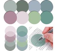 STNRST-IN 900 Sheets Transparent Sticky Notes Set, Self Adhesive Clear Book Tabs with Golden Signature Pen, Coloured Removable Post It Notes for Marking and Highlighting Pages