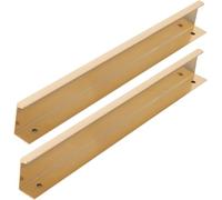 STNYANXD Cabinet Handles, Concealed Door Handles, Aluminium Alloy Cabinet Handle Finger Edge Pull DrawerHandles Furniture Knobs Brushed Gold 2 Pieces(Hole Distance 160mm)
