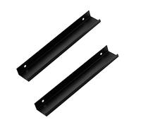 STNYANXD Cabinet Handles, Concealed Door Handles, Black Invisible Knob for Wardrobe Kitchen Cupboard 2 Pieces(Hole Distance 1243mm)