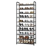 STO STO Shoe Rack 10-Tier, Metal Tall Shoe Rack Organizer for Garage, 30 Pairs Shoe Storage for Front Door Entrance, Free Standing Shoe Storage for Entryway
