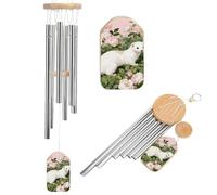 Stoat in Pink Rosebush Wind Chimes for Outside Memorial Tuned Outdoor Windchimes Large Garden Decor Wind Chime with Melodious Sound for Mom Dad Grandma Home Garden Patio Decor