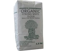Stoates Stoneground Organic Strong White Bread Making Flour (2 x 1.5kg) 3kg