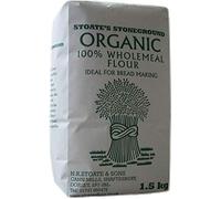 Stoates Stoneground Organic Strong Wholemeal Bread Making Flour (2 x 1.5kg) 3kg