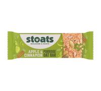 Stoats Apple & Cinnamon Porridge Oat Bars - Baked with Scottish Oats, Individually Wrapped, Great for Breakfast or a Quick Snack - Pack of 24 x 42g