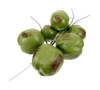 STOBAZA 1 Bunch Lifelike Artificial Plastic Coconuts Ornament for Home and Wedding Decoration Realistic Faux Fruit Model for Jungle Hawaiian Luau Party Office Garden Desktop Decor
