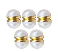 STOBAZA 10 Pairs White Magnetic Double-sided Pearl Veil Weights for Hijabs and Fabrics, Universal Accessory with Firm Grip, High Gloss and Understated Grace, Wedding and Bridal Veil