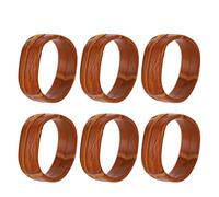 STOBAZA 10 Pcs Genuine Leather Watch Strap Keepers Replacement Rings Brown Classic Colour Smooth and Comfortable for Watch Band Accessories