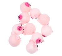 STOBAZA 10 Pcs Handmade Wool Felt Pig Shape Charms DIY Brooch Hairpin Decor Accessories for Craft Jewelry Headdress Material Bright Color Cute Animal Ornaments for DIY Decoration