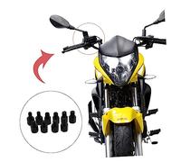 STOBAZA 10 Pcs Motorcycle Mirror Extenders Steel Side Mirror Adapter with Coating Riser Screws and Extended Viewing Range Compatible with Male Thread Mounts for Enhanced Safety