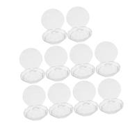 STOBAZA 10 Pcs Transparent Lash Boxes with Thickened Diamond Cut Surface Self-Adhesive Circle Eyelash Storage Cases for Women Cosmetic Travel Organizer for False Lashes and Beauty