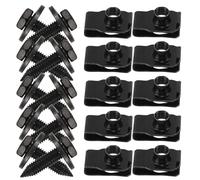 STOBAZA 10 Sets Car Fastening Screw Kit with Steel Bolts U-clip Fasteners Impact-resistant Auto Body Clips for Vehicle Bumper Hood and Trim Securement