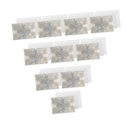 STOBAZA 10 Sets Winter Wedding Invitation Cards with Silver Glitter Snowflake Design Laser-cut Hollow Pattern Bow Accents and White Envelopes for Christmas Bridal Shower Holiday