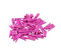 STOBAZA 100 pcs Mini Natural Wooden Clothespin Clips Lightweight Rust-resistant Pegs for Photo Hanging Craft Projects Gift Tags and Home Decorations Rose Red