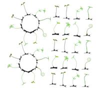 STOBAZA 100pcs Green Bean Sprout Hair Clips Lightweight Plant Hairpins for Boys Funny Leaf Hairpin Barrettes Nature-inspired Accessories for School Party DIY Headwear