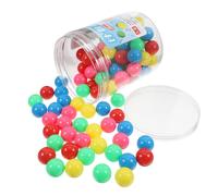 STOBAZA 100pcs Gumballs Bulk Plastic Balls for Ball Pit Tiny Marbles Vending Machine Small Gumballs Metal Marbles Small Large Jumbo Orange Marvles