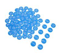 STOBAZA 100pcs Plastic Numbered Tags Round Hole for Identification Sturdy Plastic Number Id Tags with Stable Material and Flexible Application, for Restaurant Tables and Lockers