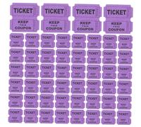STOBAZA 100pcs Purple Raffle Tickets for Events Lottery Game Tickets for Birthdays Carnivals and Parties Exciting Labels for Drawings and Fundraisers
