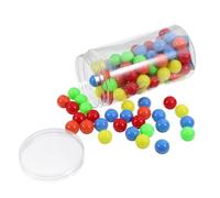 STOBAZA 100pcs Small Solid Plastic Counting Balls for Math Learning Colored Probability Teaching Balls for Educational Supplies for Elementary School