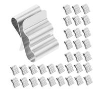 STOBAZA 100pcs Stainless Steel Solar Panel Cable Clamps Photovoltaic Wire Clips Cable Holders for Trailer Frame Easy Installation