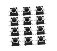 STOBAZA 100pcs Tactile Push Button Switches High Precision Momentary Panel Cutout Accessories Electronic Components for Hobby Projects and Repairs
