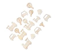 STOBAZA 100pcs Transportation Pattern Wooden Pieces Wooden Slices Vehicle Shaped Creative Mixed Style Wood Decor Pendant for DIY Party Supplies Random Style