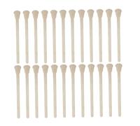 STOBAZA 100PCS Wooden Wax Sticks Disposable Eyebrow Wax Applicator Spatulas for Hair Removal Smooth Application Gentle Skin Compact for Lip Nose Face Home Travel