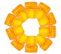 STOBAZA 10pcs Anti-Slip Walking Cane Tips Rubber End for Walking Stick Yellow, Easy Installation, Enhanced Grip, for Crutches and Sticks, Outdoor Use, Seniors and Rehabilitation Patients