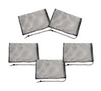 STOBAZA 10pcs Black Mesh Filter Bags for Fish Tank Aquarium, Reusable Polyester Filter Replacement Bag for Filtering Floating Particulates and Uneaten Food, Keeps Fish Tank Clean