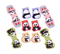 STOBAZA 10pcs Cute Magnetic Panda Bookmarks Set, Cartoon Magnetic Page Markers for Teens, Unique Book Marks Clips for School, Reading, and Office Use