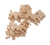 STOBAZA 10pcs DIY Wooden Reindeer Ornaments Hand Carved Rustic Deer Pendants Christmas Tree Decorations Versatile Home Office Holiday Decor Craft