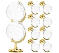 STOBAZA 10pcs Globe Box Favor Box Elegant Golden Multi-functional Organizing Small Items Decorative Globe for Special Event Wedding Party