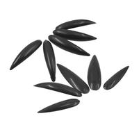 STOBAZA 10pcs Gothic Black Press on False Nails for Women, Plastic Material, Will Not Leave Marks, Suitable for Fake Nails Design, for DIY and Night Club Manicure