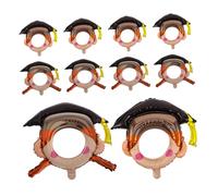 STOBAZA 10pcs Inflatable Selfie Frame Graduation Party Decor with Balloon and Graduation Cap Design Blow Up Photo Booth Props for Elementary to University Ceremonies and Birthday