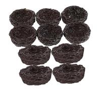 STOBAZA 10pcs Mini Resin Bird Nests with Eggs Handmade Detailed Artificial Birds Nest Ornaments for Easter Crafts Garden and Home Decor Space-saving Decorative