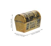 STOBAZA 10pcs Miniature Treasure Chests for Dollhouse Decor Vintage Style Mini House Accessories Realistic Decorative Boxes for Party Favors and Desktop Aquarium Decoration