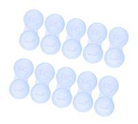 STOBAZA 10pcs Plastic Double Contact Lens Cases Travel Storage Box with Separate Compartments to Prevent Left and Right Lens Confusion for Home and Travel Use
