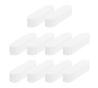 STOBAZA 10pcs Plastic Wire Shelf End Caps for Wardrobe Systems with Embedded Groove White Plastic Shelf Covers Providing Surface Protection and Secure Fit and Closet Rod Socket Holders