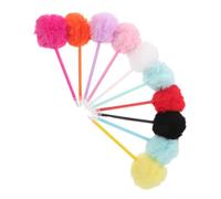 STOBAZA 10pcs Pompom Ballpoint Pen Set Creative Plush Writing Pens