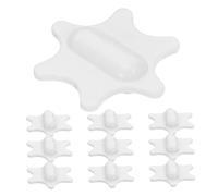 STOBAZA 10pcs Ptfe Magnetic Stir Bars White Coated Laboratory Stir Plate Magnets for Uniform Mixing Compatible with Various Stirring Cups for Lab and Kitchen Use