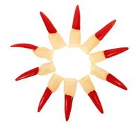 STOBAZA 10Pcs Reusable Witch Fingers with Long Nail Tips Halloween Prop for Party Cosplay Masquerade Scary Fake Finger Covers Compact Halloween Life Props