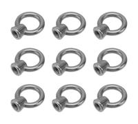 STOBAZA 10pcs Ring Nut Stainless Steel 304 Eye Nut M6 Silver Lifting Device Part for Electrical Equipment and Mining Equipment