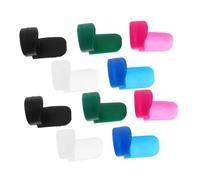 STOBAZA 10pcs Soft Silicone Clarinet Thumb Rest Pads with Long Handle, round Finger Cushions for Woodwind Instruments, Multi-color Set Black White Blue Pink Green, Clarinet Finger Tip