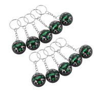 STOBAZA 10Pcs Spherical Compass Keychain Set - Mini Outdoor Navigation Keyring for Camping Hiking Survival, Compact Explorer Gadget with Key Holder for Backpacking