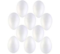 STOBAZA 10pcs White 15cm Solid Foam Eggs for DIY Easter Crafts Painting and Festival Decorations Foam Egg Models Ornaments and Craft Supplies