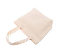 STOBAZA 10pcs White Canvas Tote Bag with Comfortable Grip and Spacious Interior, Lightweight DIY Shopper for Shopping and Parties, Classic Contemporary Timeless Design