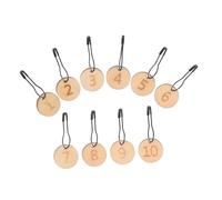 STOBAZA 10Pcs Wooden Stitch Markers with Numbers for Knitting and Crochet Lightweight Natural Markers for Hats Scarves DIY Craft Projects Essential Row Counter Tool for Knitters and