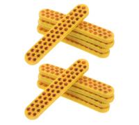 STOBAZA 10pcs Yellow Reflective Pavement Markers Glass and Abs Material, Rectangle Shape for Enhanced Night Visibility and All-weather Reliability at Crossings and Intersections