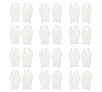 STOBAZA 12 Pair Cotton Work Gloves White Protective Barrier for Adults | Bulk Value Pack, Breathable Comfort, Smudge-free Handling for Color Slides and Silverware